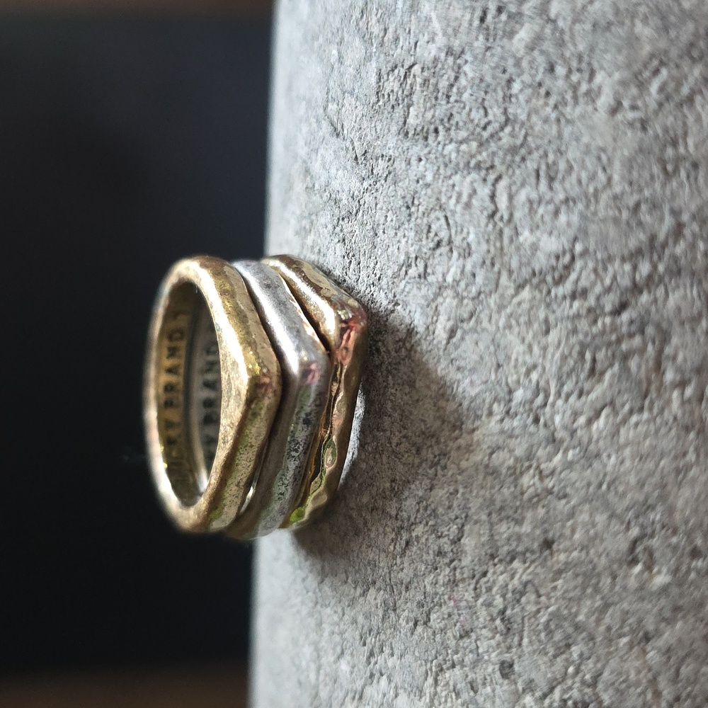 Lucky Brand Trio Stack Rings Sz 7